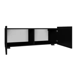 Mobile porta TV 100x37h cm 2 ante nero lucido Mons
