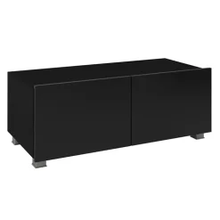 Mobile porta TV 100x37h cm 2 ante nero lucido Mons