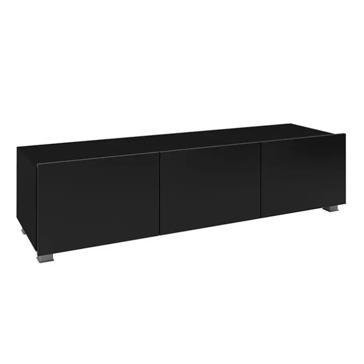 Mobile porta TV 150x37h cm 2 ante nero lucido Mons