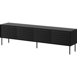 Mobile porta TV 200x60h cm 4 ante nero Wild