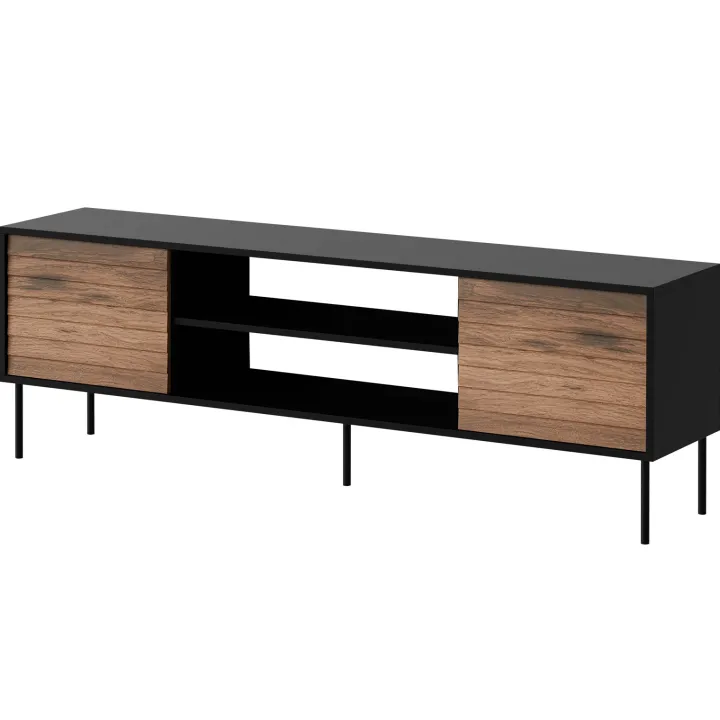 Mobile porta TV 180x60h cm 2 ante noce nero Wild