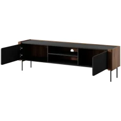 Mobile porta tv 180x53h cm 2 ante noce nero Wrappy