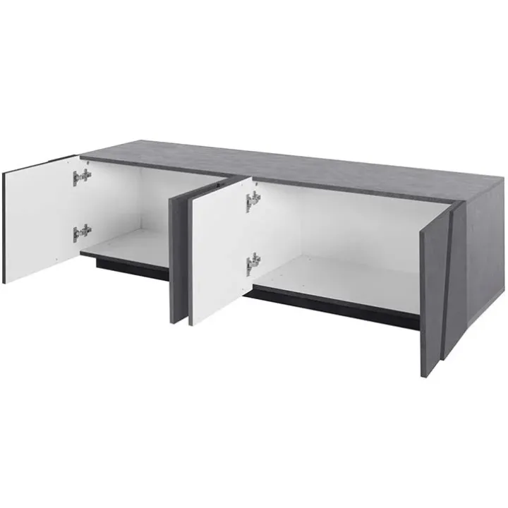 Mobile porta TV 163x46h cm 4 ante ossido Zenzero Gihome®