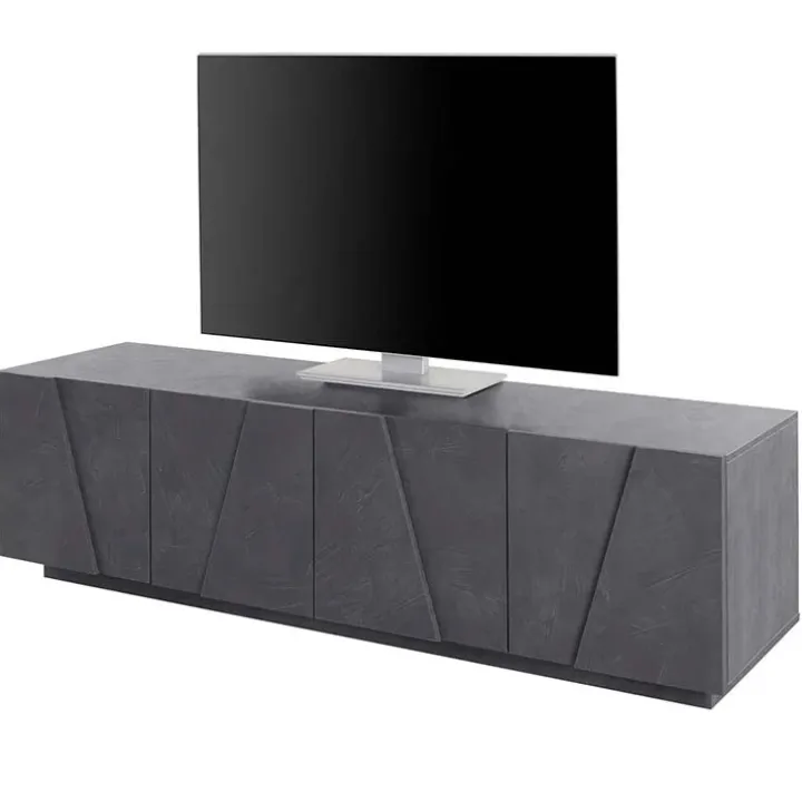 Mobile porta TV 163x46h cm 4 ante ossido Zenzero Gihome®