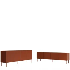 Mobile porta tv 200x61h cm 4 ante rosso mattone Maya