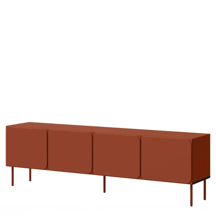 Mobile porta tv 200x61h cm 4 ante rosso mattone Maya