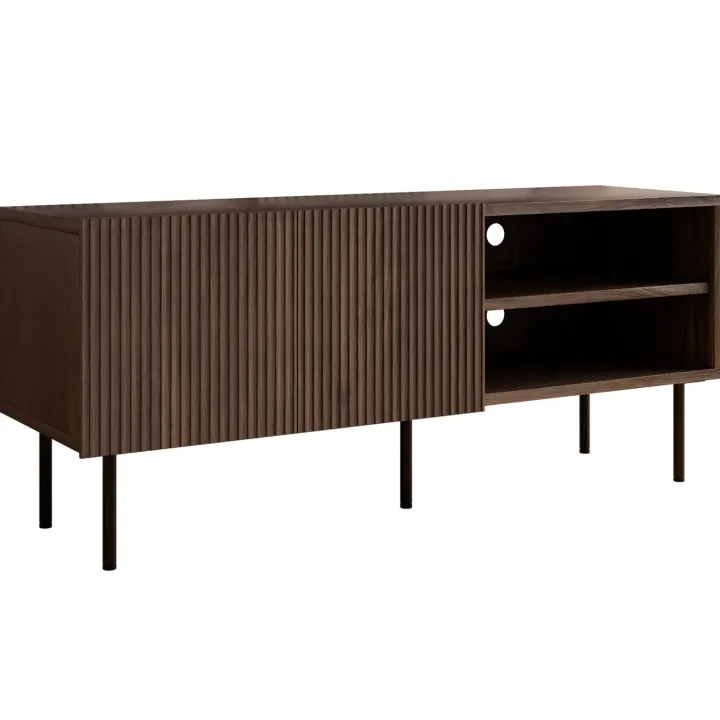 Mobile porta TV 150x58h cm 2 ante 2 vani noce cannettato Gabiot