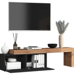 Mobile porta tv 220x51h cm antracite rovere Block