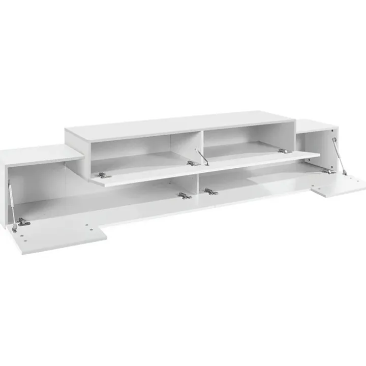 Mobile porta TV 240x52h cm bianco lucido Milos Gihome®