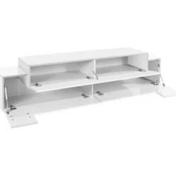 Mobile porta TV 200x52h cm bianco lucido Milos Gihome®