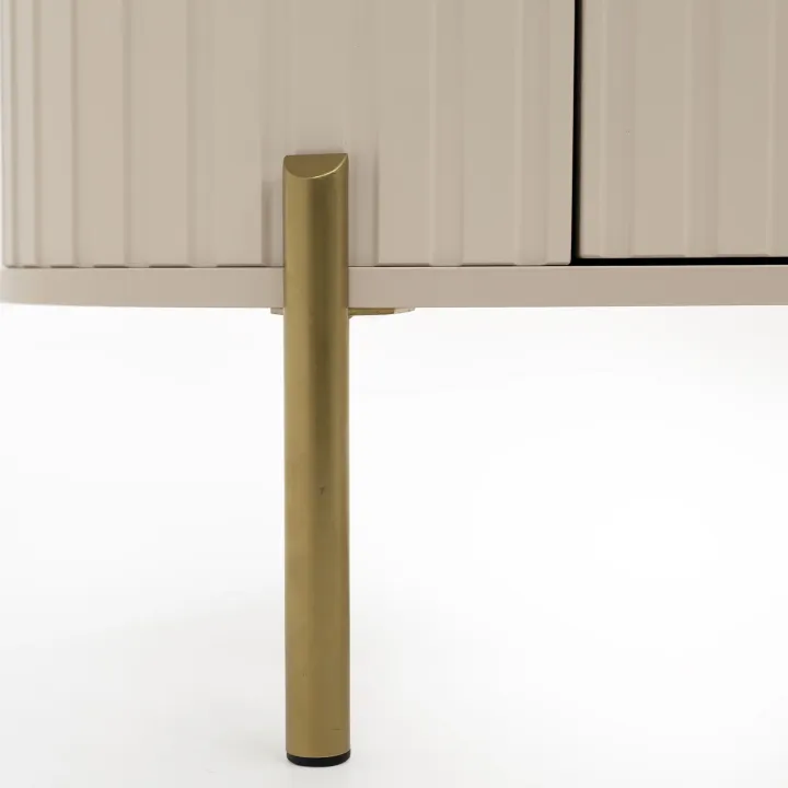 Mobile porta tv 175x54h cm cannettato 2 ante beige cashmere Zurik