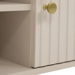 Mobile porta tv 175x54h cm cannettato 2 ante beige cashmere Zurik