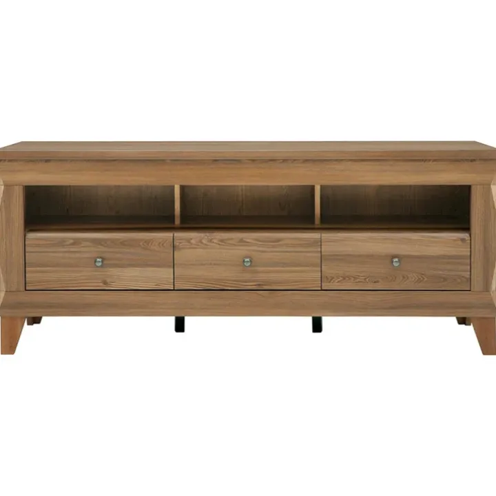 Mobile porta TV 156x64h cm 3 cassetti soggiorno rovere scuro Lucca