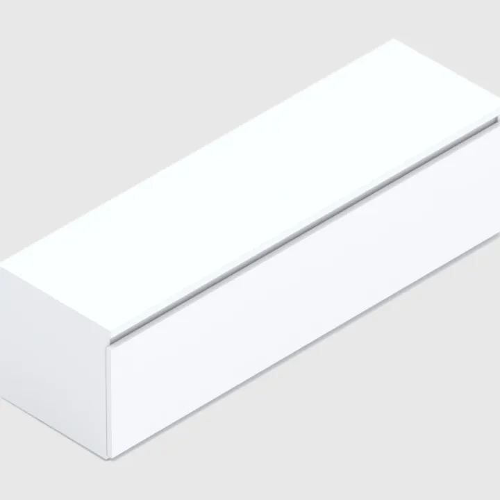 Mobile porta TV 138x40h cm con cassettone bianco lucido Sunset