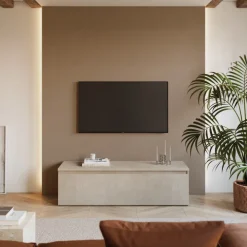 Mobile porta TV 138x40h cm con cassettone tortora Sunset