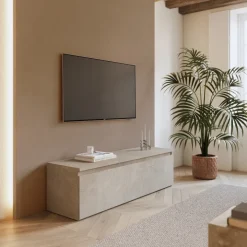 Mobile porta TV 138x40h cm con cassettone tortora Sunset