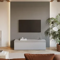Mobile porta TV 138x40h cm con cassettone grigio chiaro Sunset
