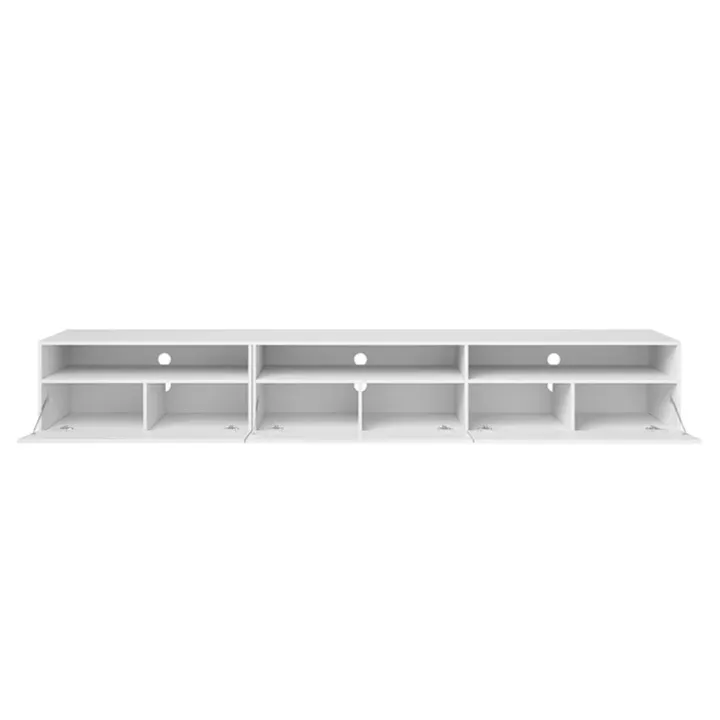 Mobile porta TV 270x42h cm moderno bianco Emotion Gihome®