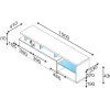 Mobile porta TV 150x43h cm moderno bianco lucido Lumina