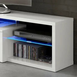 Mobile porta TV 150x43h cm moderno bianco lucido Lumina