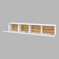 Mobile porta TV 180x35h cm moderno bianco Fusion