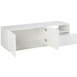 Mobile porta TV 150x46h cm moderno bianco lucido Candia Gihome®