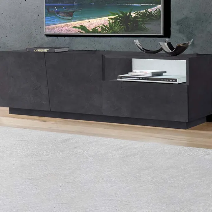 Mobile porta TV 150x46h cm moderno ossido Candia Gihome®