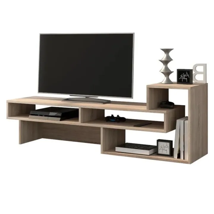 Mobile porta TV 146x49h cm moderno rovere chiaro Helen