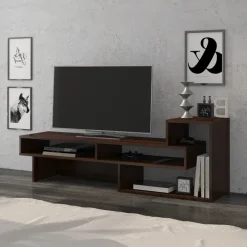 Mobile porta TV 146x49h cm soggiorno rovere scuro Helen