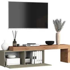 Mobile porta tv 220x51h cm tortora rovere Block