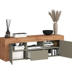 Mobile porta tv 155x51h cm tortora rovere Block