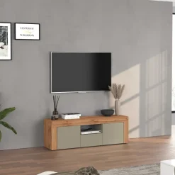 Mobile porta tv 155x51h cm tortora rovere Block