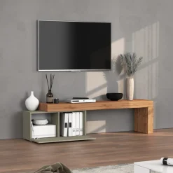 Mobile porta tv 210x51h cm tortora rovere Block