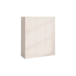 Mobile scarpiera multiuso ingresso 94x114h cm 3 ante beige cashmere top rovere scuro Mercor