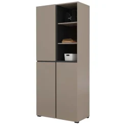 Mobile scarpiera 80x184h cm 3 ante 3 vani a giorno tortora Lolla