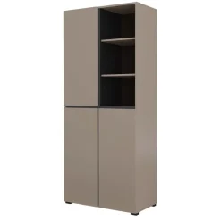Mobile scarpiera 80x184h cm 3 ante 3 vani a giorno tortora Lolla