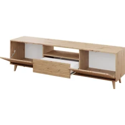 Mobile TV 180x52h cm 2 ante design rustico cannettato rovere Branch