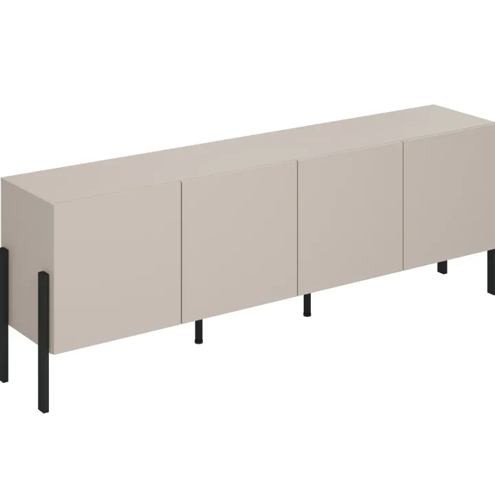 Mobile TV 200x70h cm 4 ante moderno beige cashmere Simple