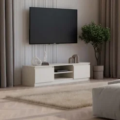 Mobile TV 140x36h cm 2 ante 2 vani a giorno beige cashmere Kitri