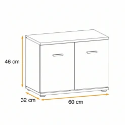 Modulo basso ingresso 60x46h cm 2 ante rovere sonoma California Gihome®