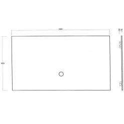 Pannello porta tv 180x100h cm grigio scuro Sunset