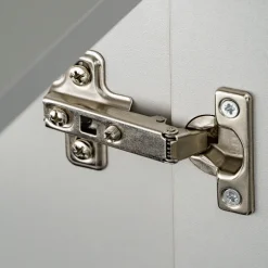 Parete attrezzata con biocamino 200x150h cm pannello effetto geometrico grigio perla rovere Luvox