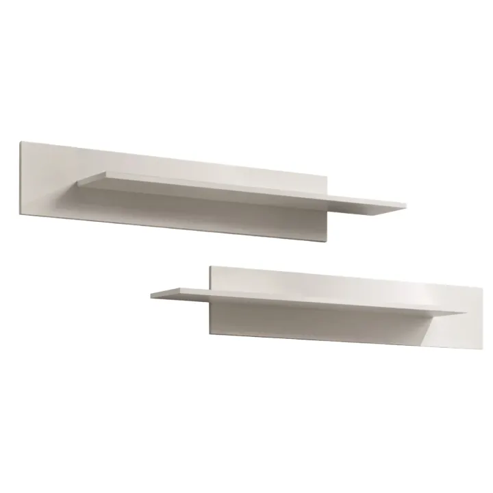 Parete attrezzata sospesa 260x170h cm con biocamino beige cashmere Ignis 5 Gihome®