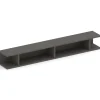 Parete attrezzata sospesa 193x188h cm cannettata ossido nero rovere scuro Sunset Decor 1038