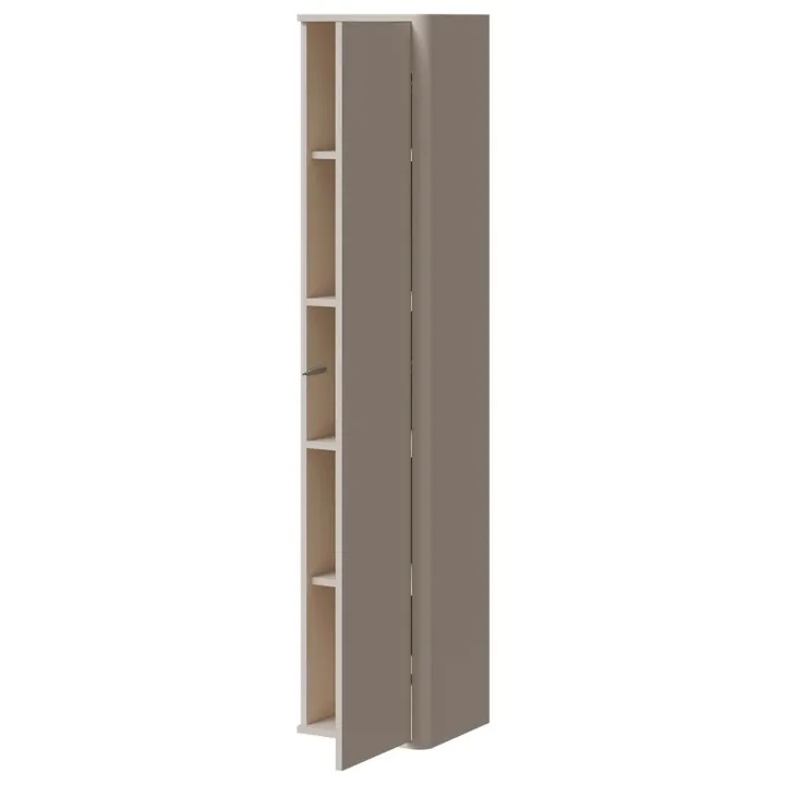 Parete attrezzata sospesa 216x200h cm moderna beige cashmere Bellagio 3