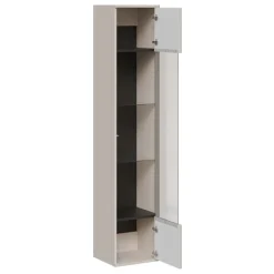 Parete attrezzata sospesa 302x200h cm moderna beige cashmere Bellagio 4
