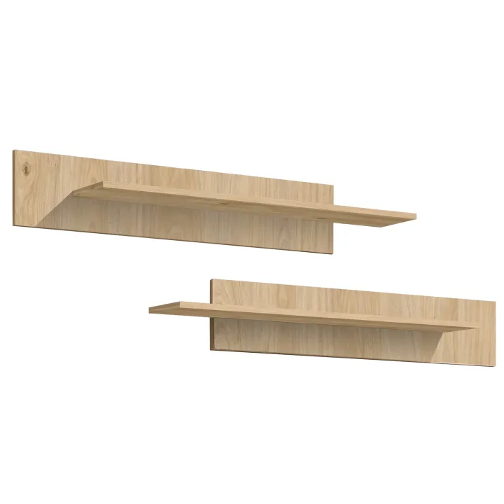 Parete attrezzata sospesa 260x170h cm con biocamino rovere Ignis 5 Gihome®