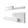 Parete attrezzata 260x167h cm angolare bianco lucido Oslo