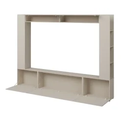 Parete attrezzata 261x194h cm 5 ante a ribalta beige cashmere Arkansas