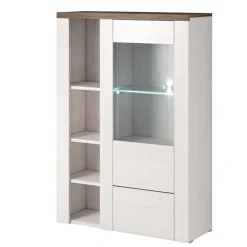 Parete attrezzata 325x206h cm bianco frassinato rovere Paloma 2